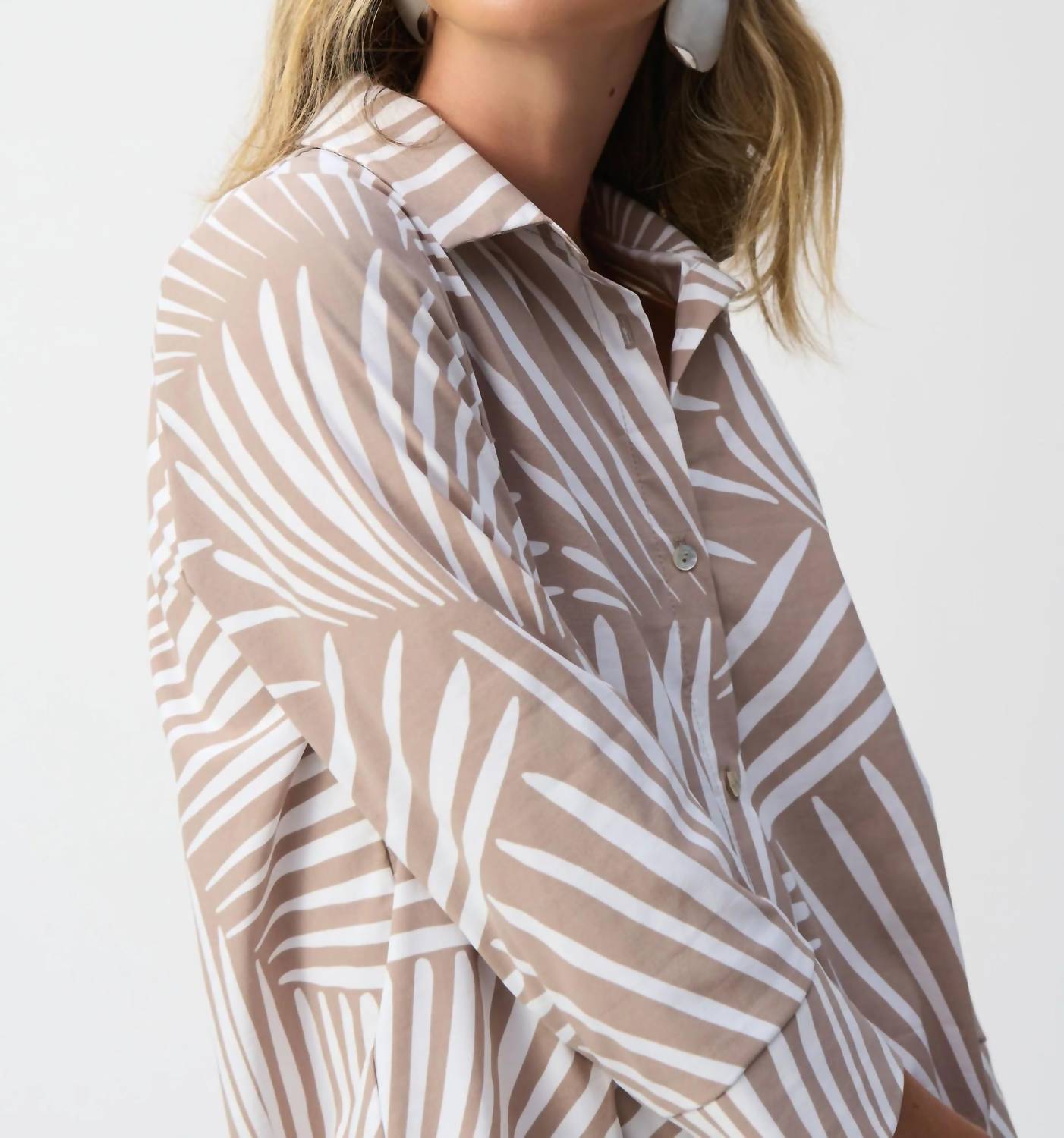 Joseph Ribkoff - Tropical Print Poplin Shirt Dress