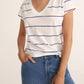 Z Supply - Women's Striped Modern V Neck Top