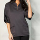 Angel Apparel - Zip Neck Pullover with Patch Pockets
