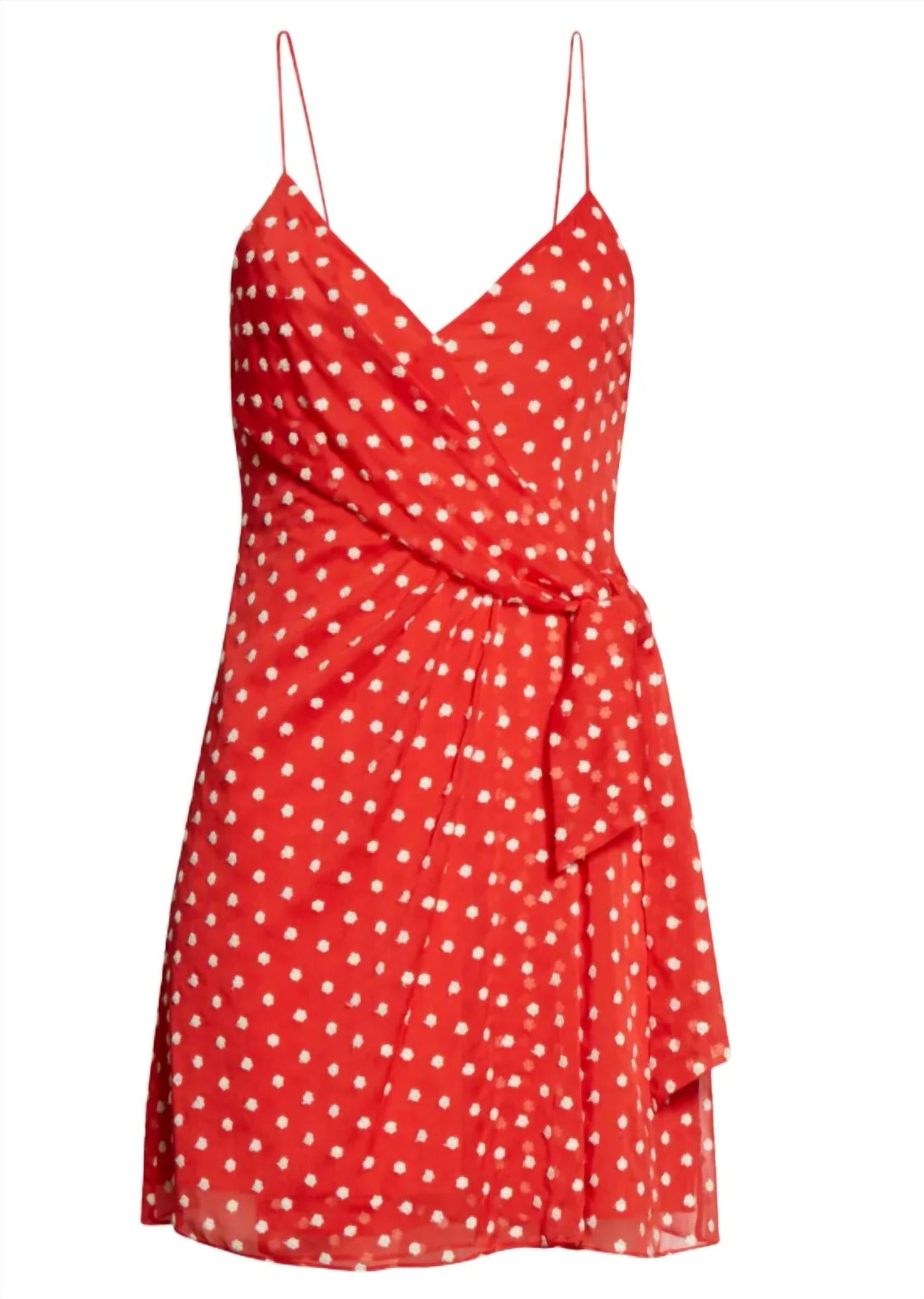 Alice + Olivia - Daisy Floral Tie Wrap Mini Dress