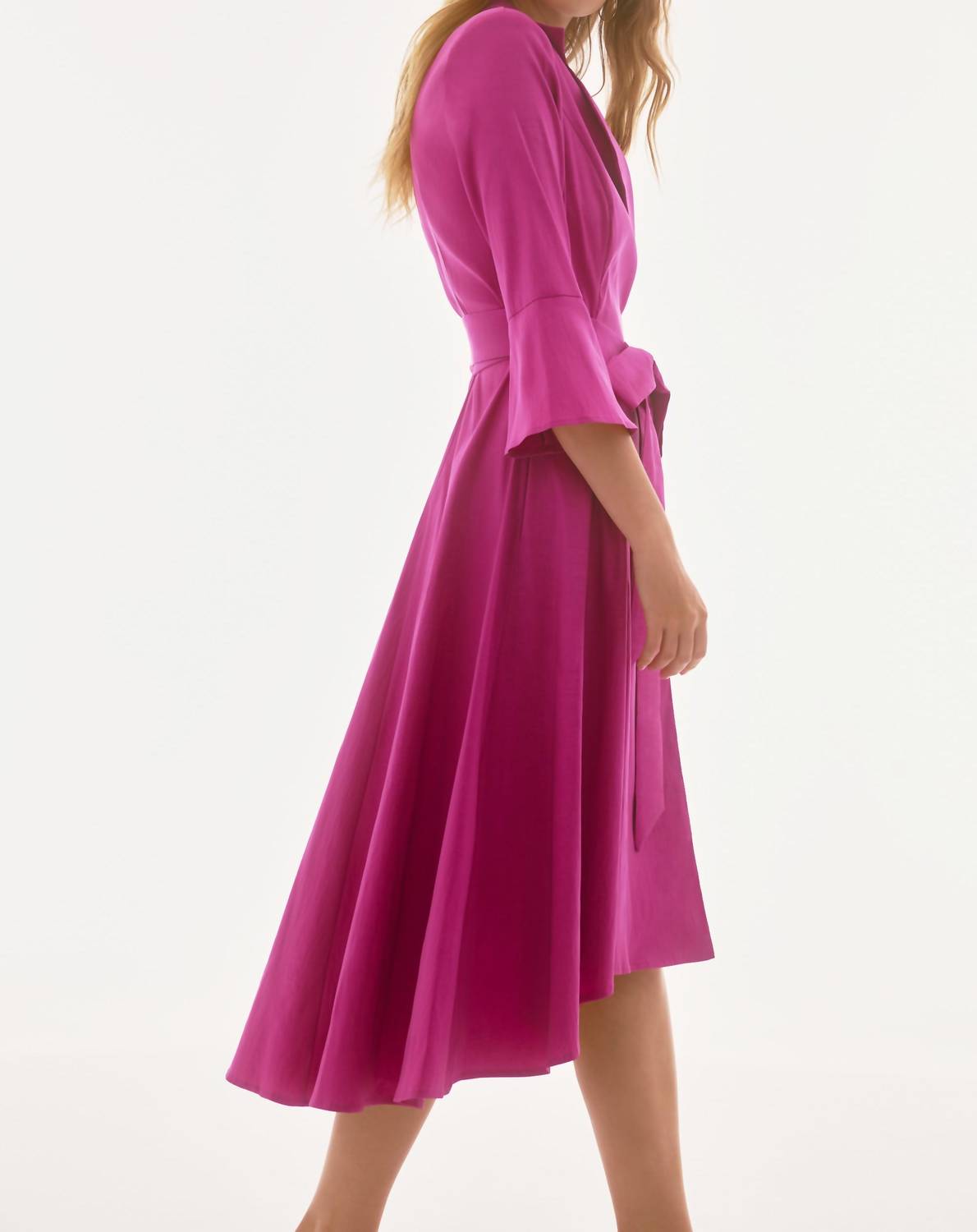 Joseph Ribkoff - Stretch Taffeta High Low Wrap Dress