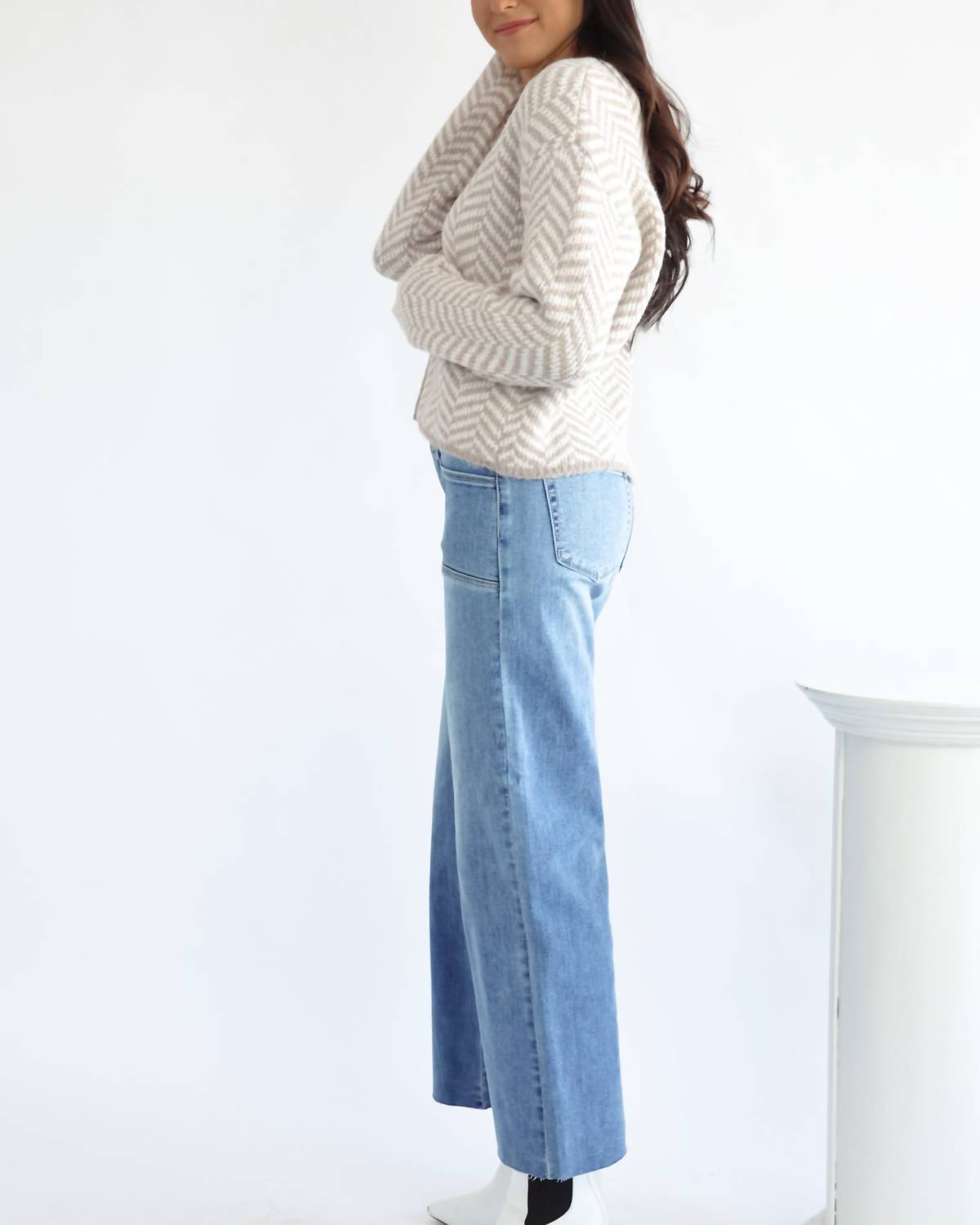 Just Black Denim - Slim Wide Leg Jeans
