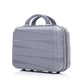 4-Piece PP Spinner Wheel Luggage Set with Cosmetic Case, Light Gray