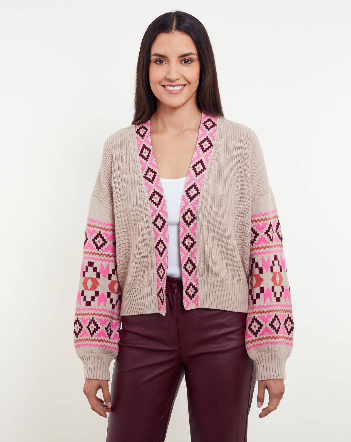 &Isla - Thea Aztec Edge To Edge Cardi Top