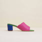 Charlotte Stone - Women's Lenu Woven Block Heel Mule Sandal