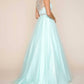 Mac Duggal - SCOOP NECK BEADED BALL GOWN