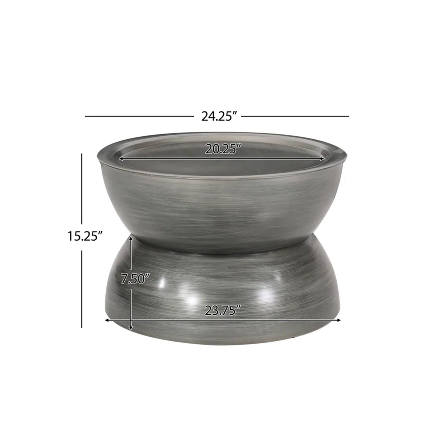 Sparling Modern Iron Hourglass Coffee Table