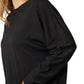 Double Take - Seam Detail Round Neck Top with Sheer Sleeves