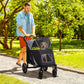 PawHut Foldable Doggy Stroller for Medium Large Dogs and Cats