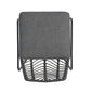 DEJA Chair 2PCS with 2 Cushions, Gray