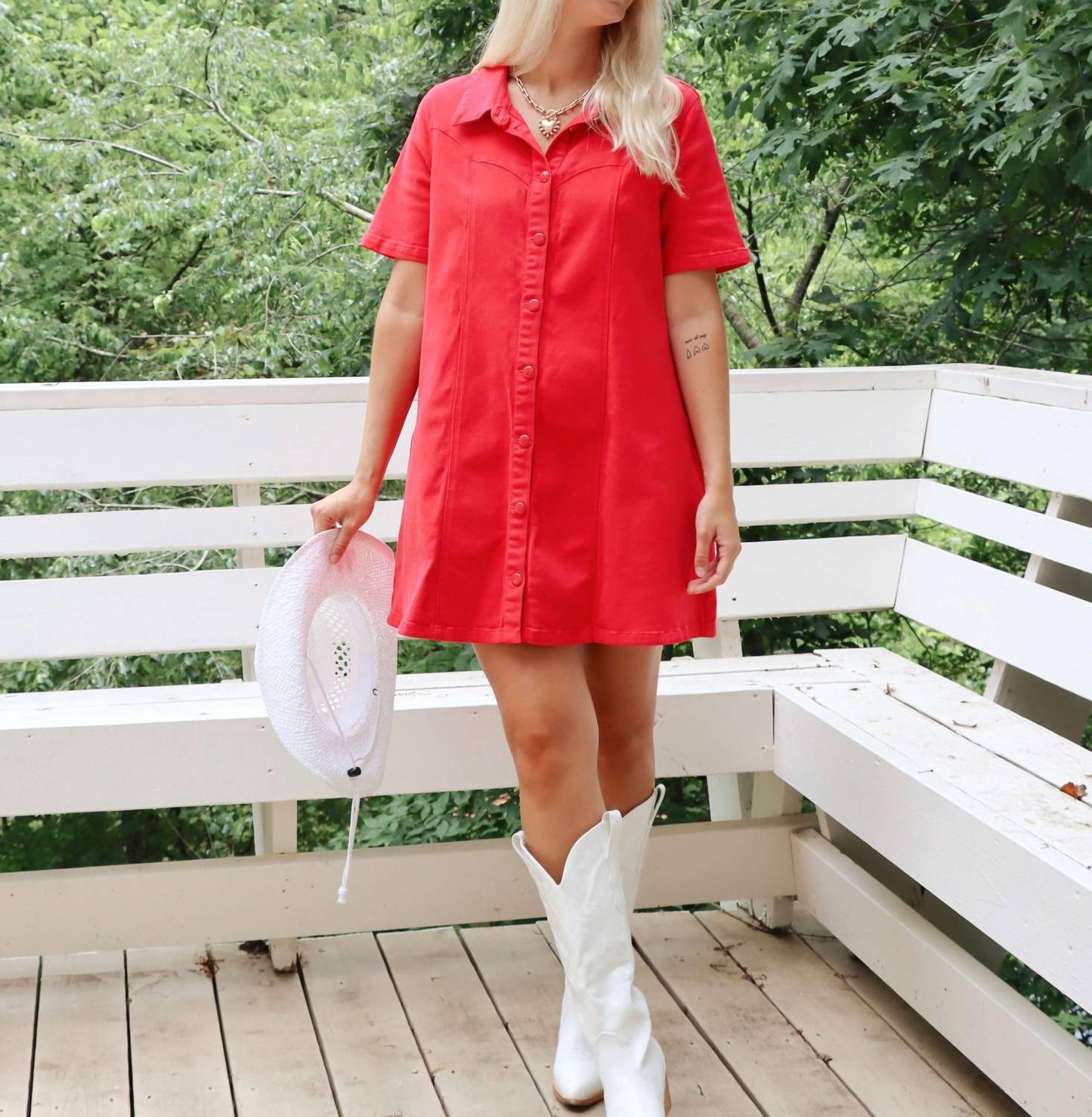 2.7 August Apparel - Love Me Denim Mini Dress