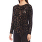 Karen Kane - Petite Size Velvet Burnout Asymmetric Top