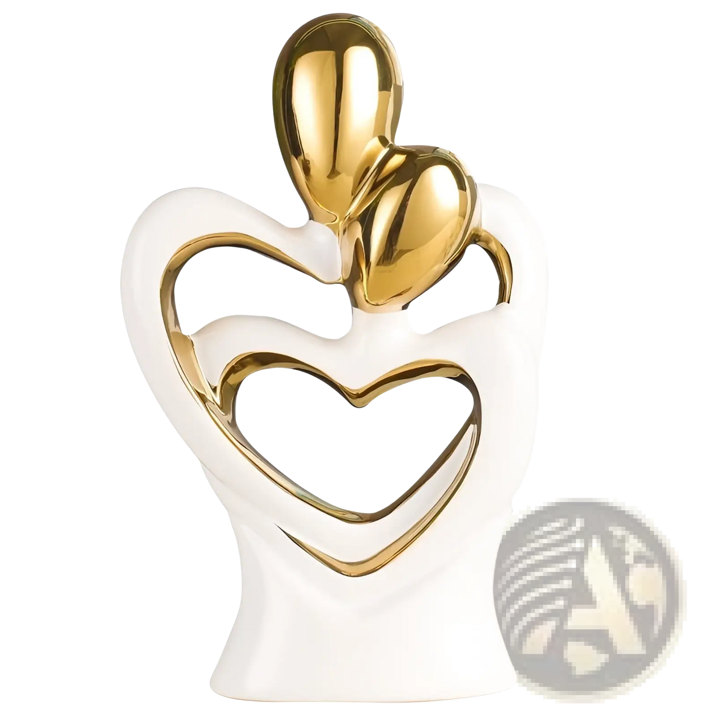 Abstract Heart Ceramic Figurine Modern Home Decor