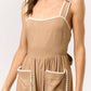 Lalavon - Laid-Back Charm Lace Trim Jumpsuit