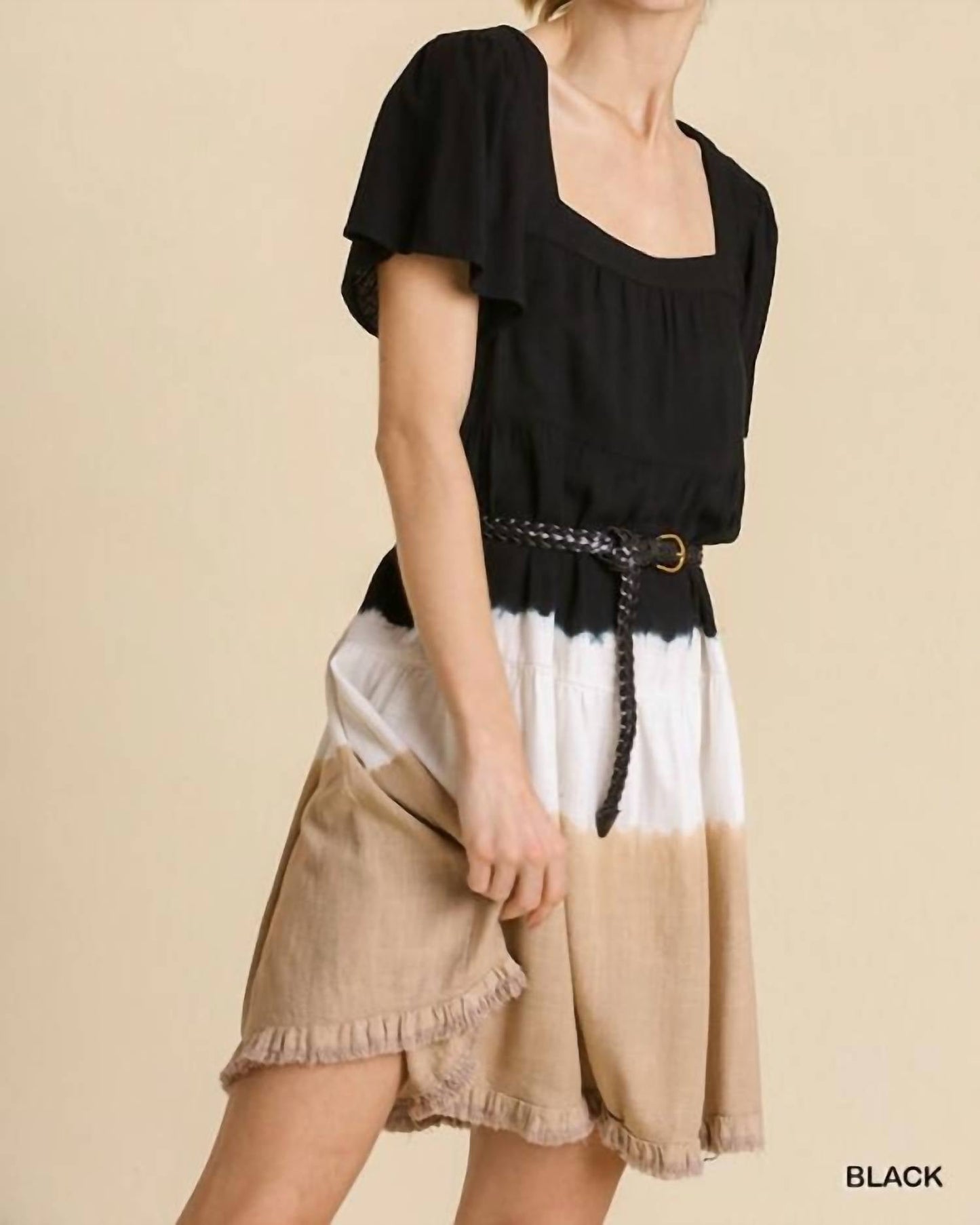 Umgee - Dip Dye Color Block Dress
