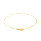 14K Yellow Gold Fine Paperclip Anklet (1.5mm)