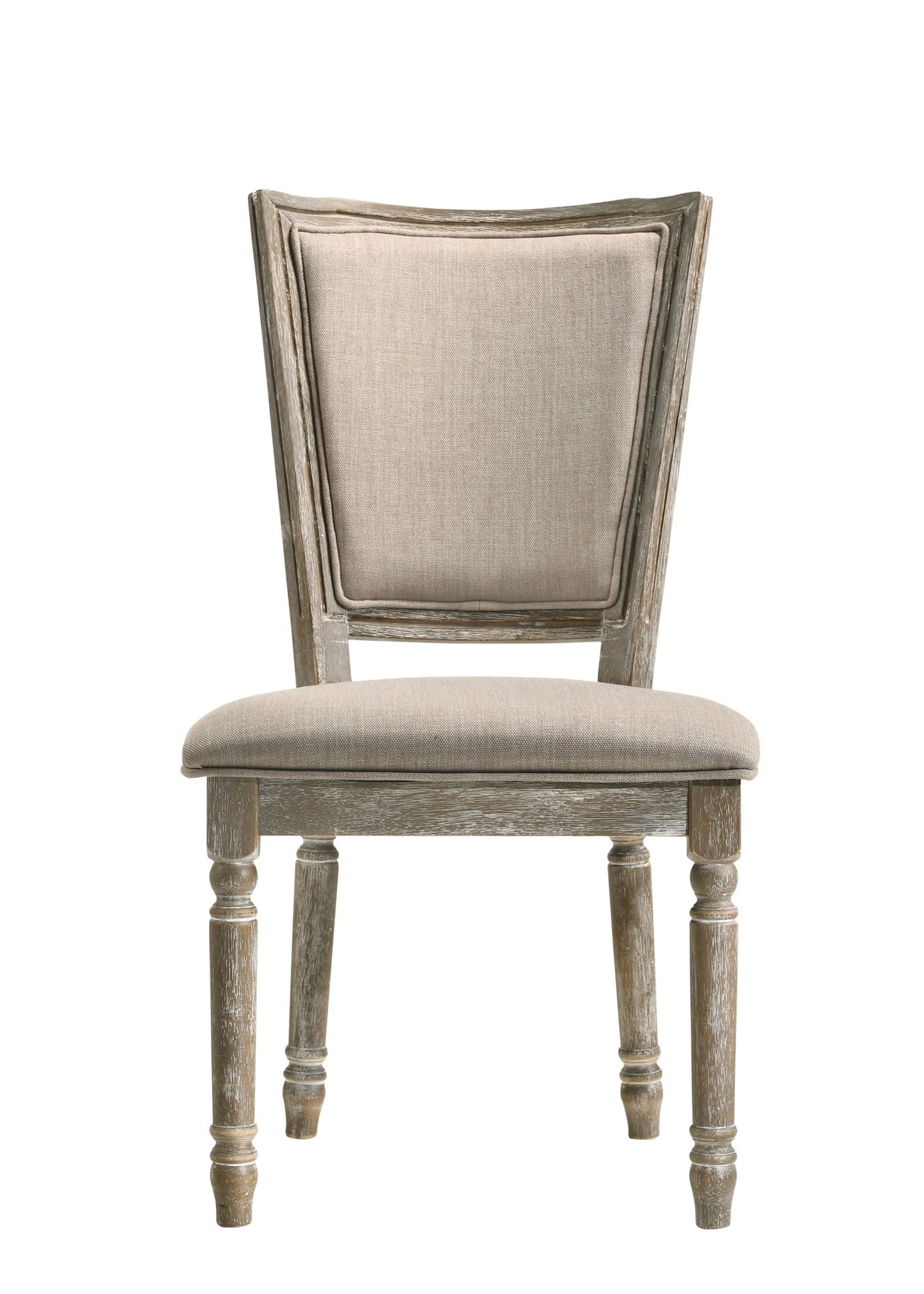 Gabrian Two Tone Reclaimed Side Chair Set of 2 - Beige / Gray