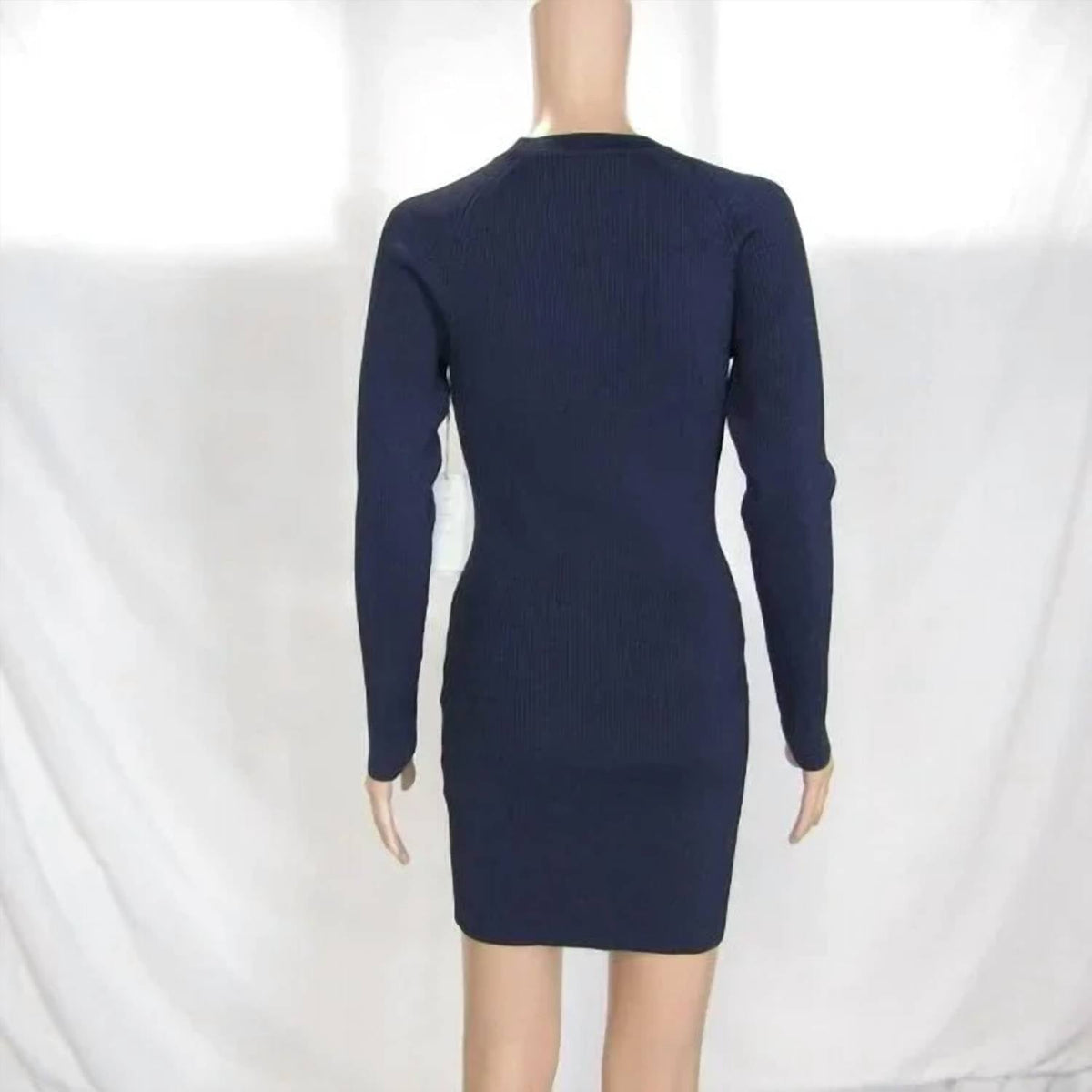 A.L.C. - Women's Stretch Ribbed Long Sleeve Mini Dress