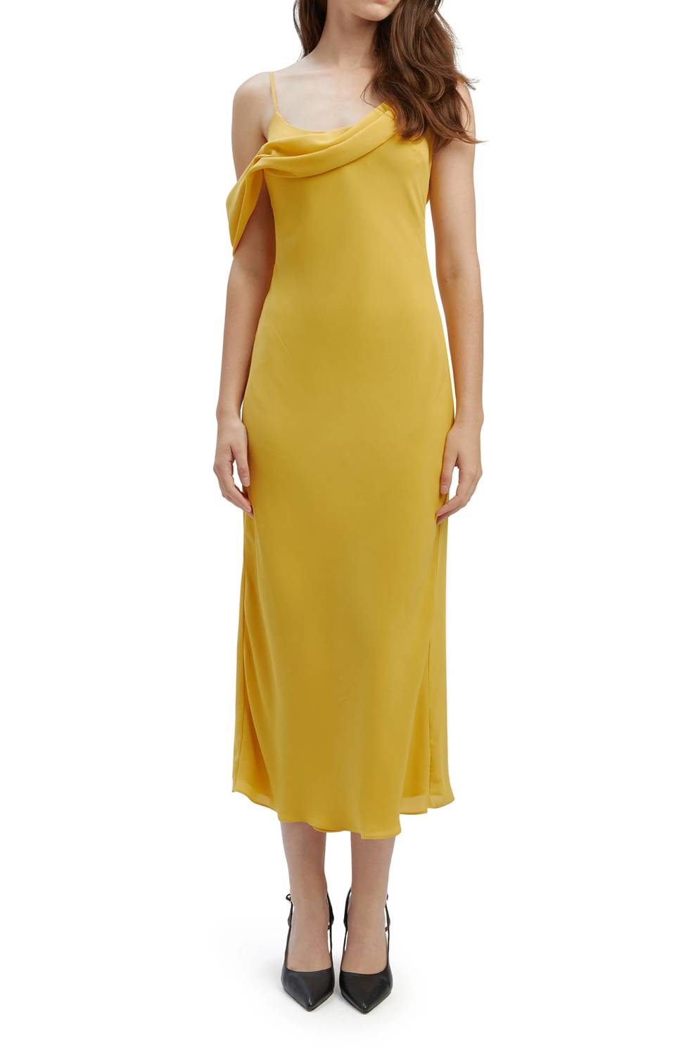 Bardot - Mayari Asymmetrical One Shoulder Midi Dres
