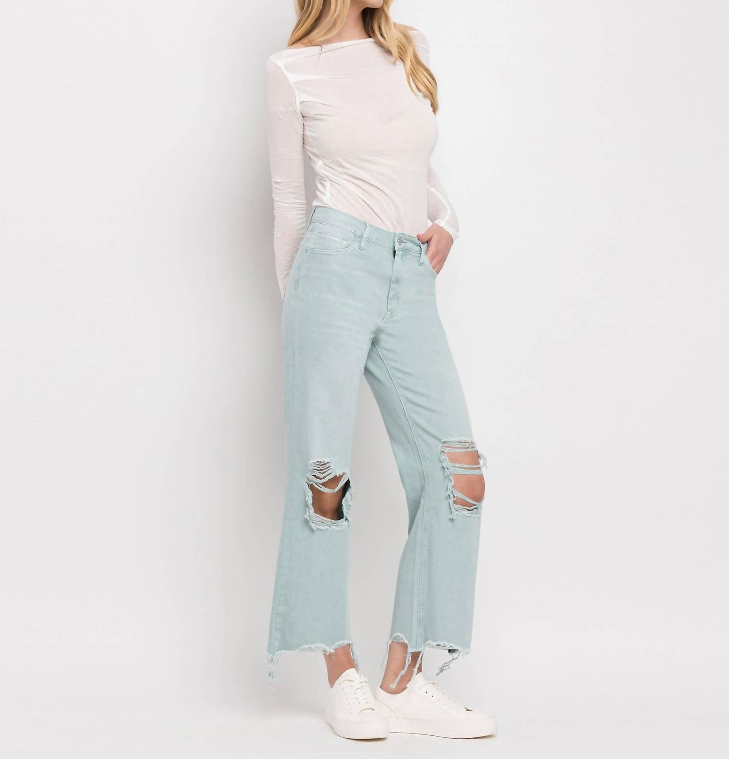 Vervet By Flying Monkey - CROP FLARE JEANS