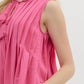 Entro - Bow Detailed Pleated Mini Dress