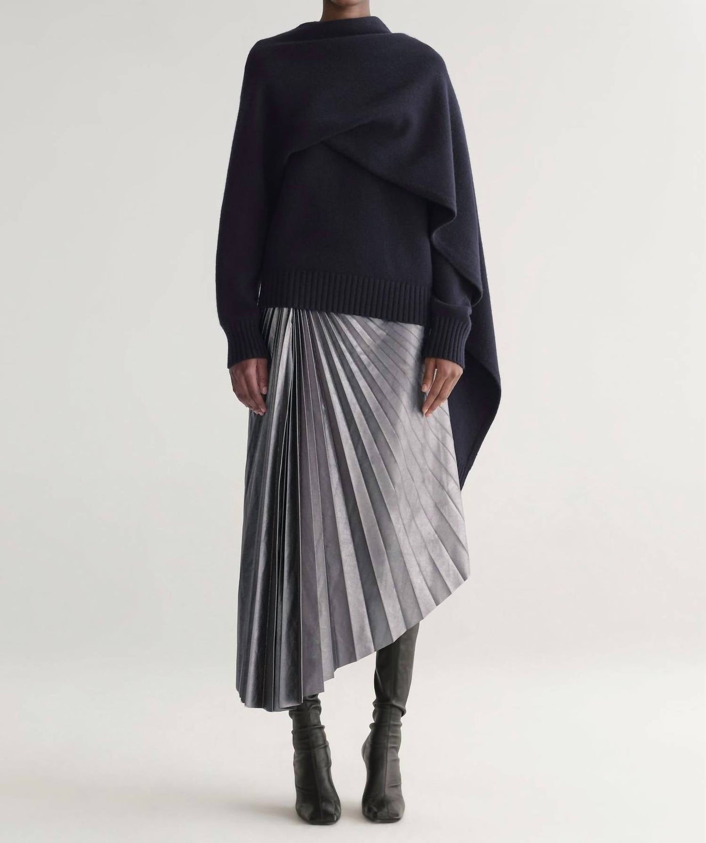 A.L.C. - Tracy Metallic Vegan Leather Skirt