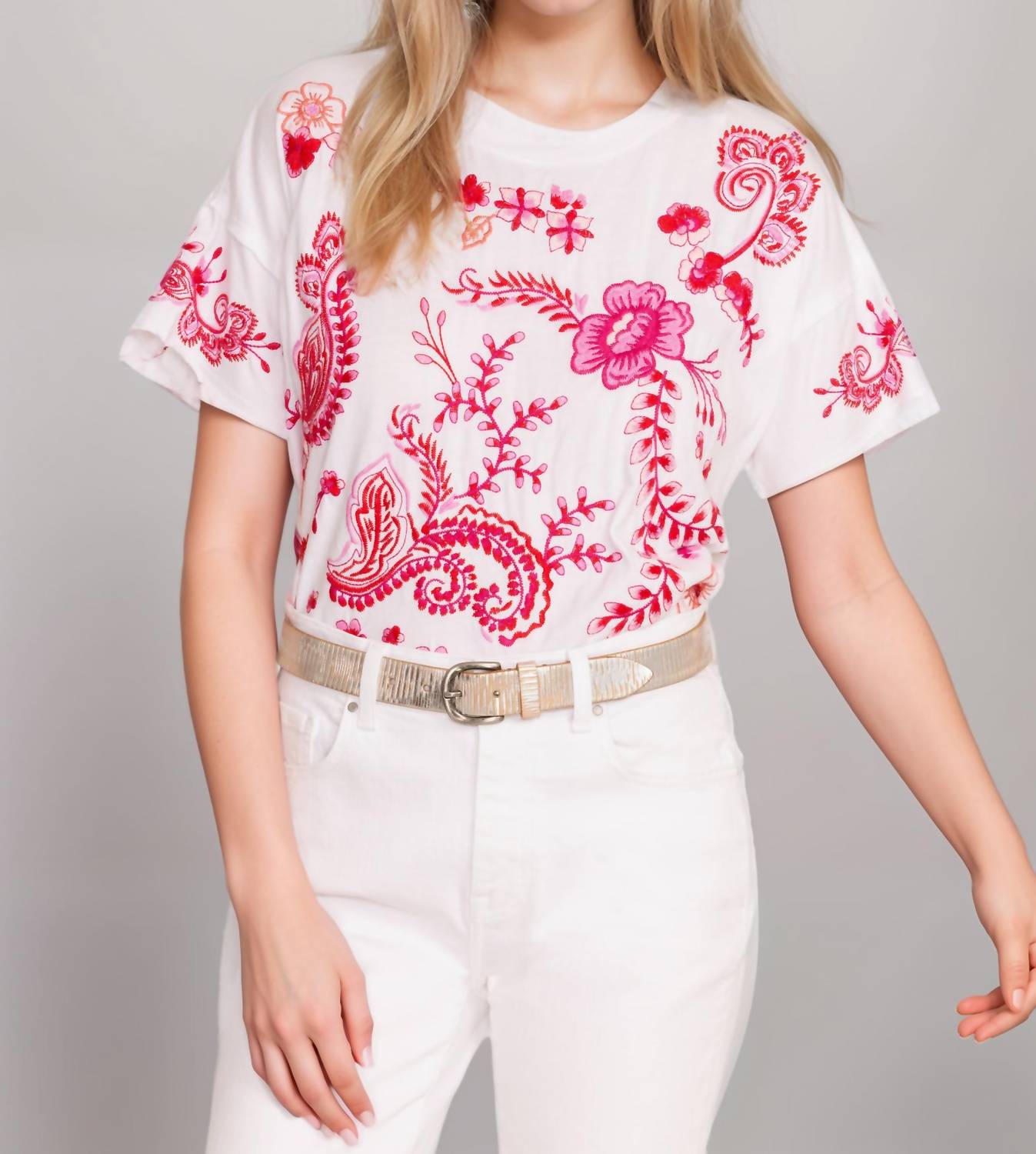 Johnny Was - Cassia Raw Detail Swing Tee - Plus