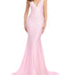 Ashleylauren - V Neck Prom Dress