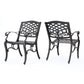 Luminea Outdoor Aluminum Dining Chair with Scroll Design