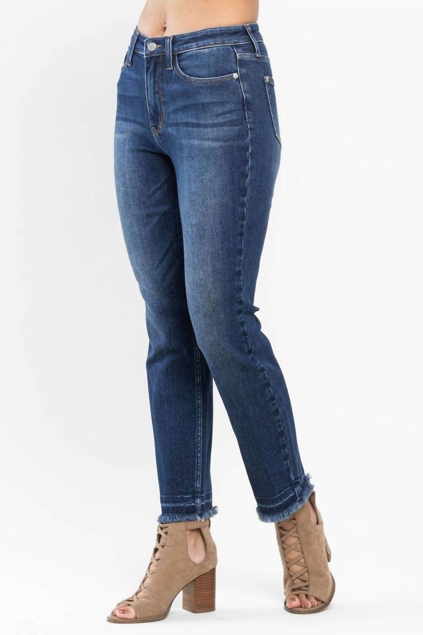 Judy Blue - High Waist Released Hem Slim Jeans