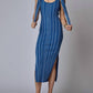 Hevron - Rose Knit Midio Dress