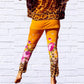 Calypso - Daniela Sienna Print Stretch Knit Leggings