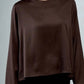 Insight - Satin Scoopneck Solid Blouse
