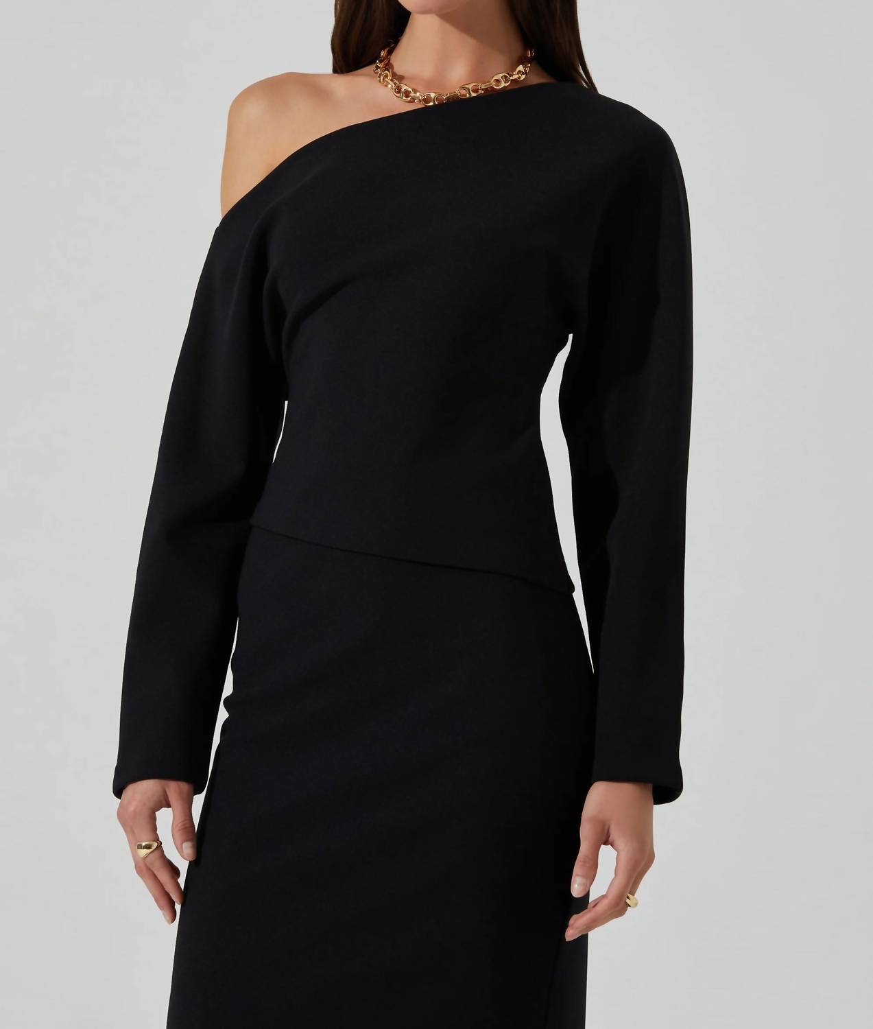Astr - Kana Off Shoulder Asymmetric Top