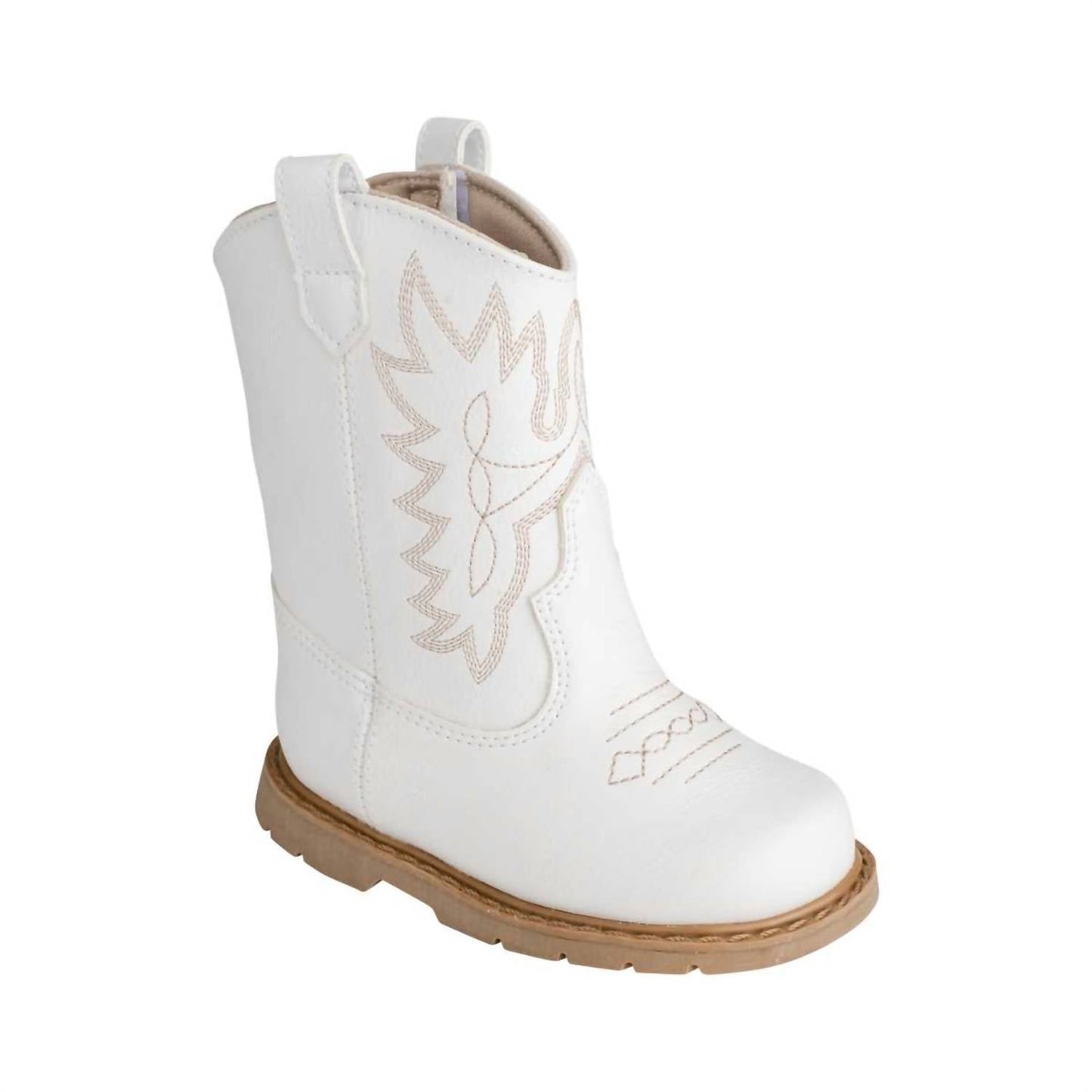 Baby Deer - Toddler Girl's Tan Stitching Western Boot