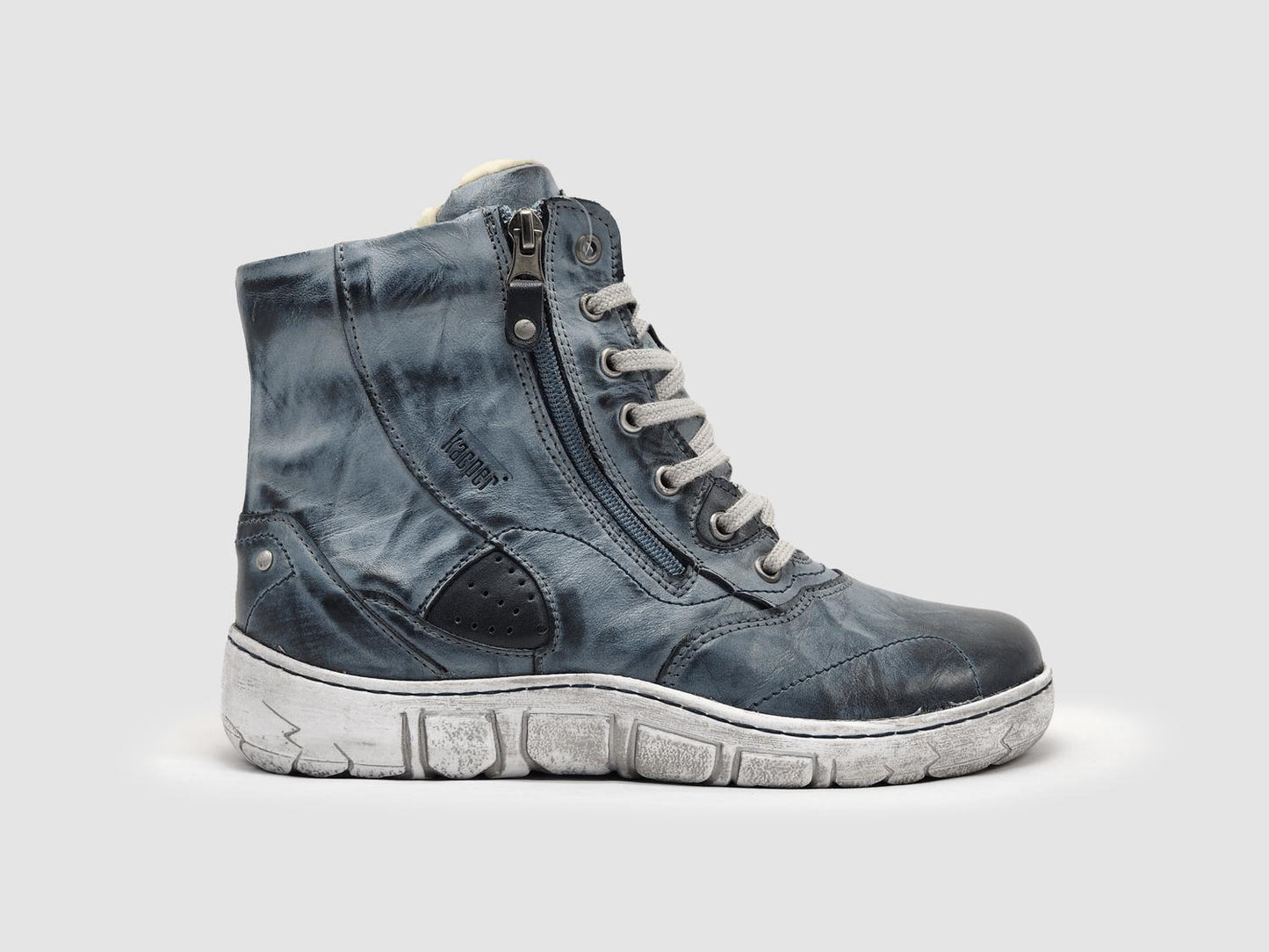 Kcr Group - Women's Original Thick Wool-lined Zip-up Leather Boots