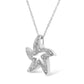 .925 Sterling Silver Prong-Set Diamond Accent Starfish 18" Pendant Necklace (I-J Color, I1-I2 Clarity)