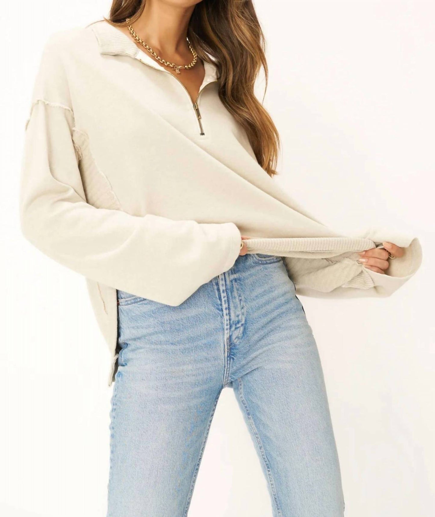 Project Social T - Oliver Collared Half-Zip Sweatshirt