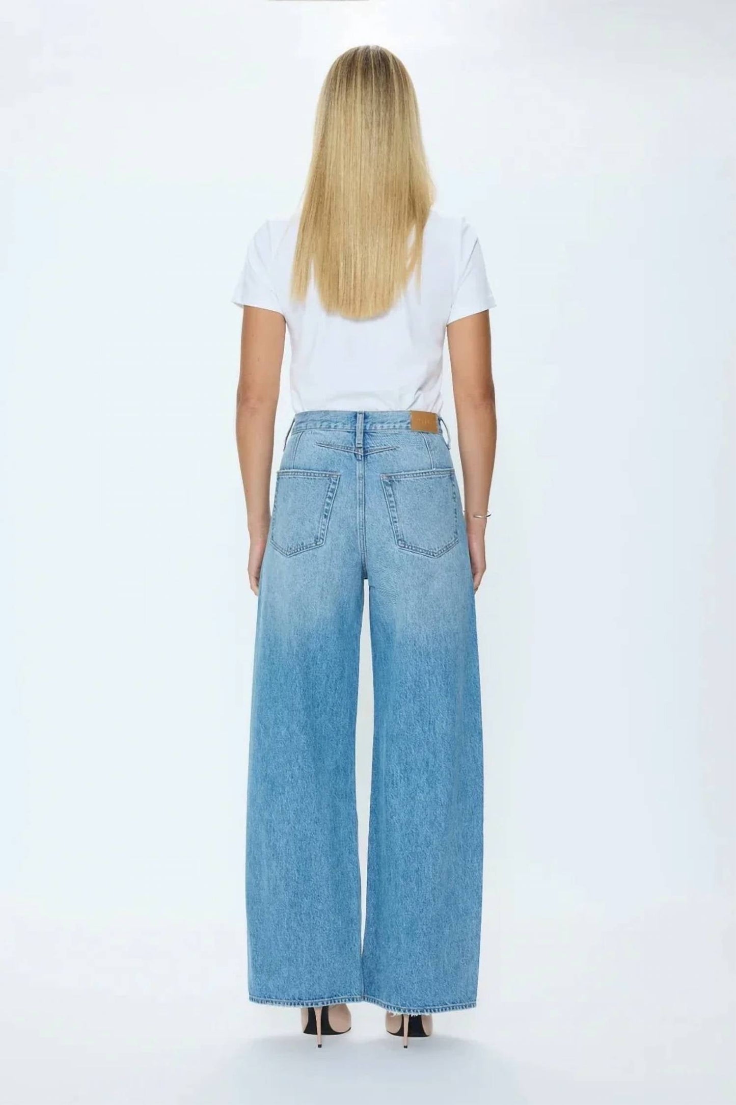 Pistola - Sydney High Rise Bowed Wide Leg Jean