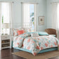 7 Piece Cotton Sateen Comforter Set Coral King