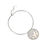 Adjustable 925 Silver Sparkling Crystal Bracelet and Anklet Set