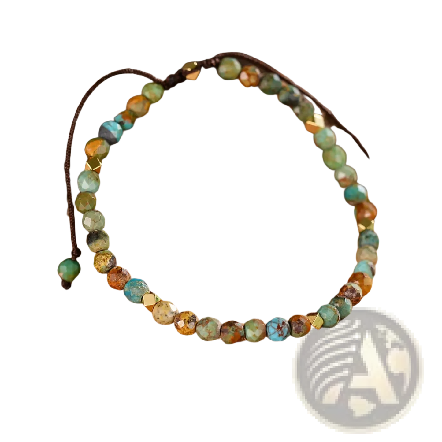 Adjustable African Turquoise Braided Leather Bracelet