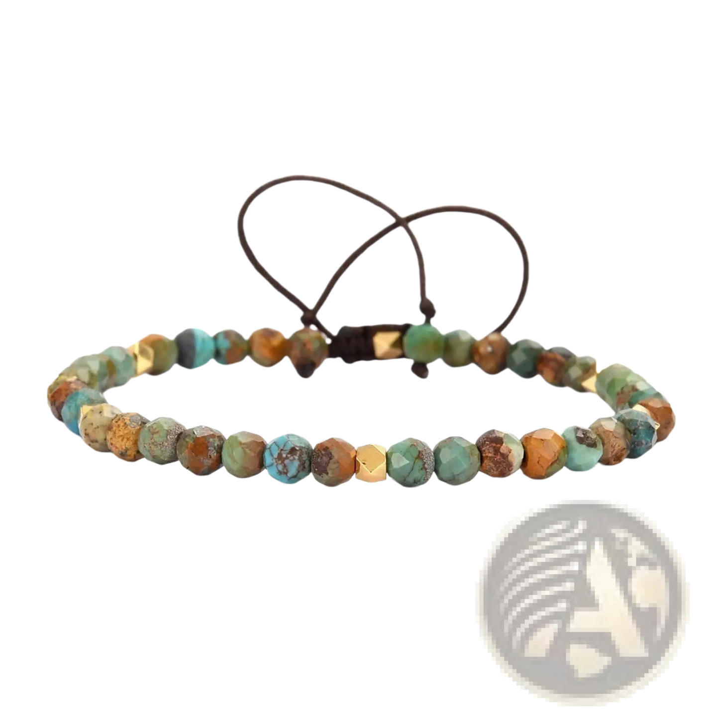 Adjustable African Turquoise Braided Leather Bracelet