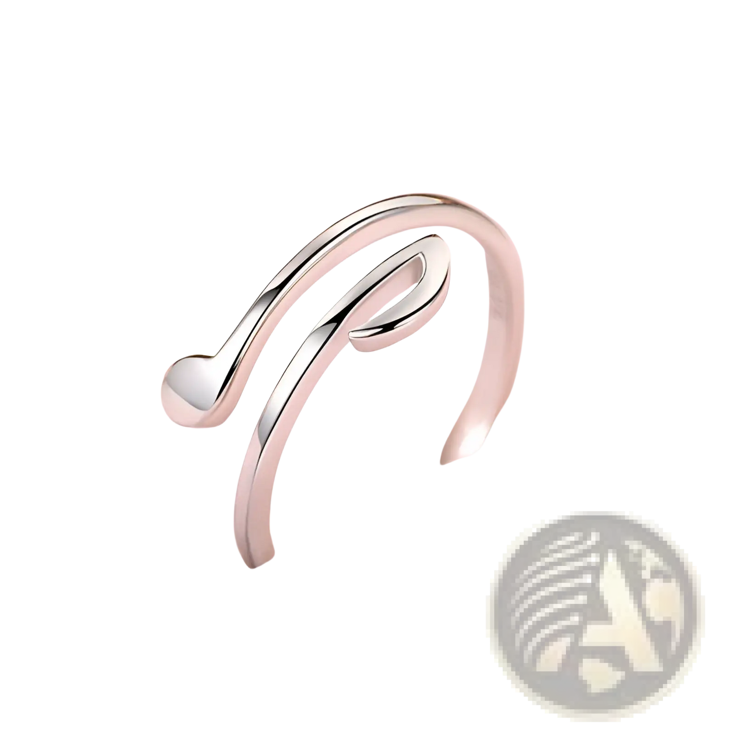 Adjustable Minimalist Music Note and Heart Rings in Rose Gold