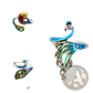 Adjustable Peacock and Fish Crochet Tension Rings