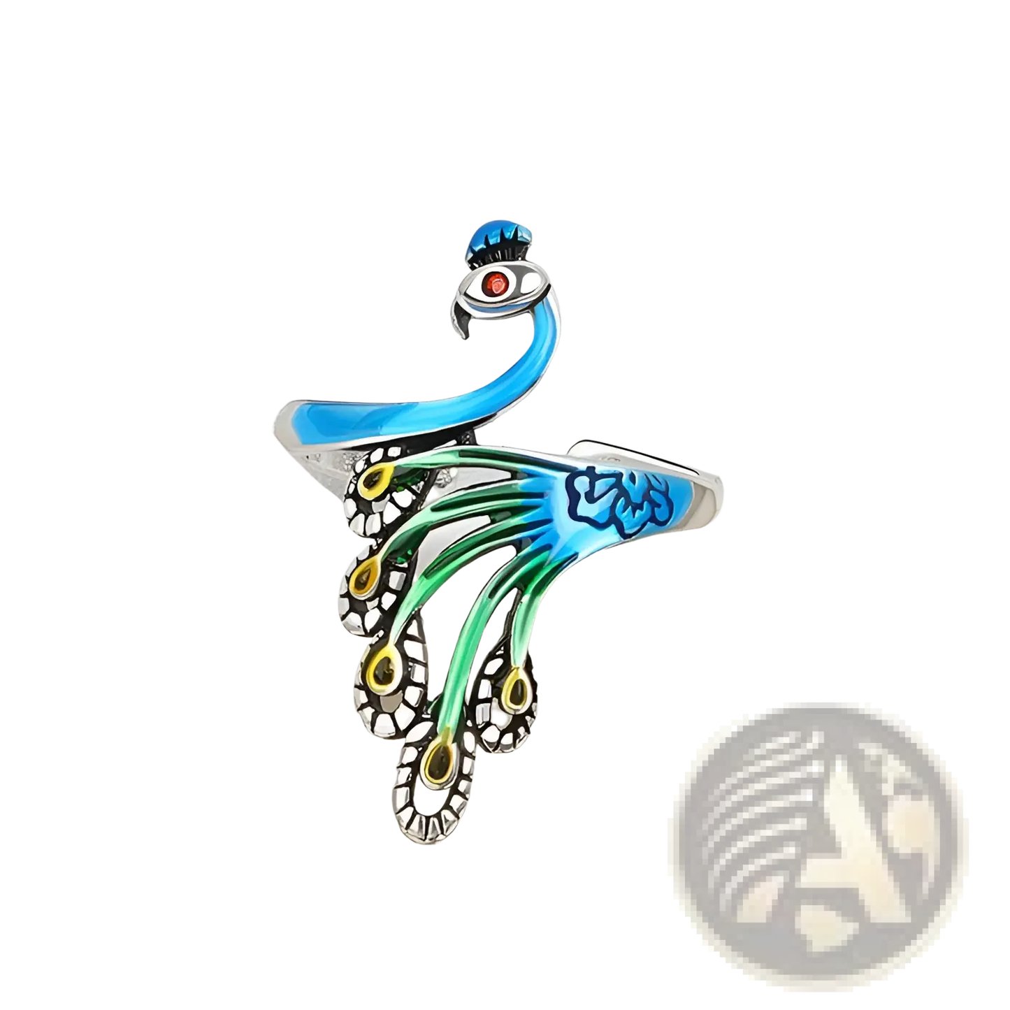 Adjustable Peacock and Fish Crochet Tension Rings