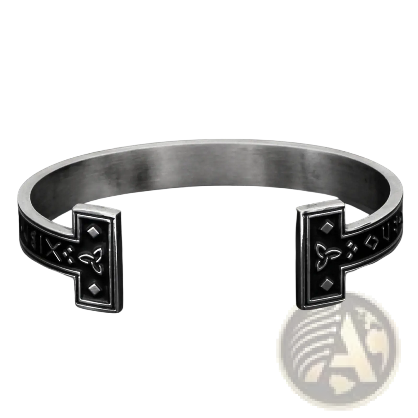 Adjustable Viking Rune Titanium Steel Open Cuff Bracelet