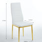 Dining Chair Set of 4 - Gold / White