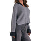 Elan - Little Stevie Layered Sweater/Shirt Combo