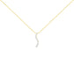 14k Yellow Gold 3.0 cttw Baguette and Brilliant Round-Cut Diamond Journey 18" Pendant Necklace (I-J Color, I2-I3 Clarity)